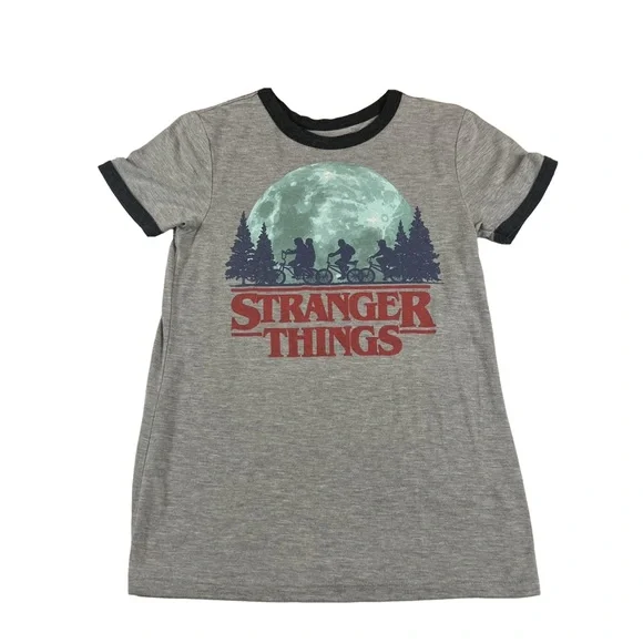 Netflix Stranger Things Grey Tee Shirt, Size Medium - Picture 1 of 9